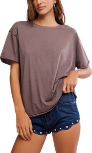 Free People We The Free Nina Crewneck Cotton T-Shirt