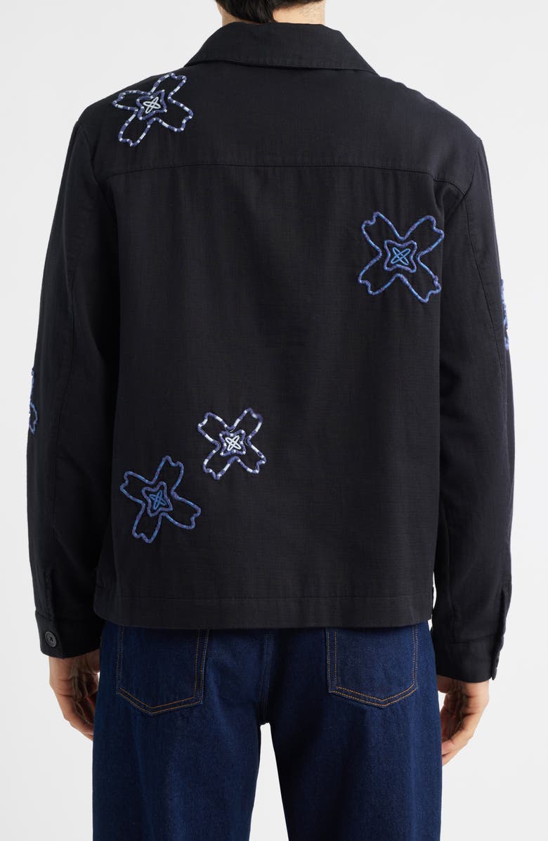 Wax London Eldon Floral Cotton Twill Jacket, Alternate, color, Black