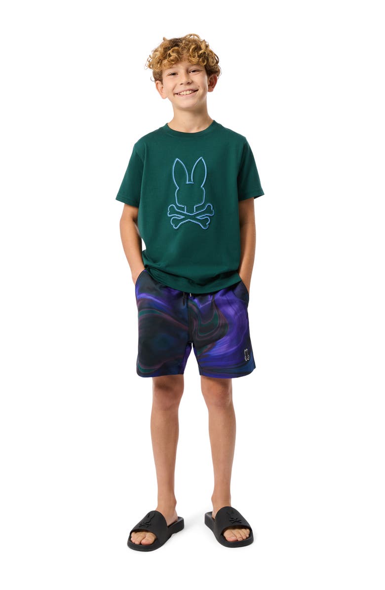 Psycho Bunny Kids' Hamilton Cotton Graphic T-Shirt, Alternate, color, Sea Moss