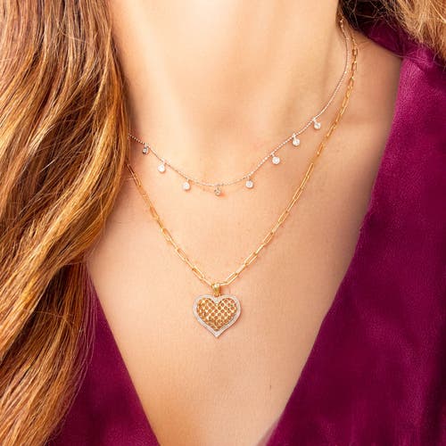 The Lovery Fine Jewelry Dangle Diamond Bezel Necklace In Gold