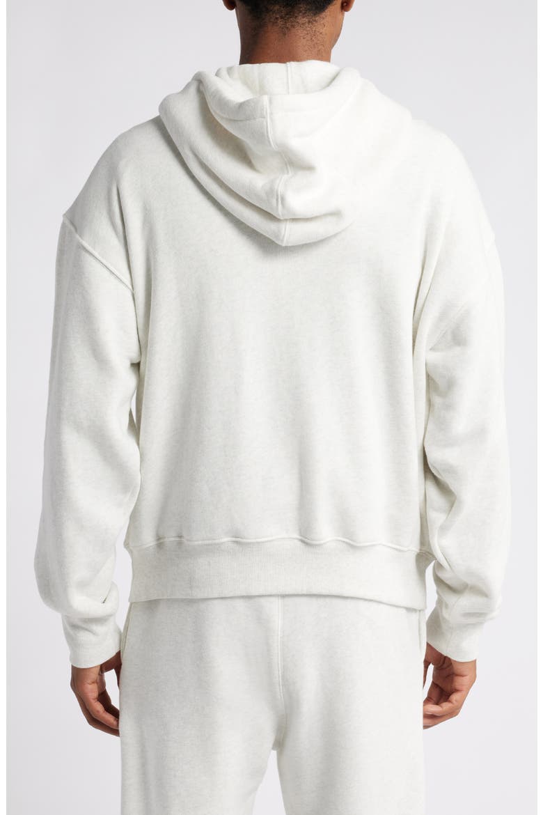 Core Oversize Terry Full Zip Hoodie, Alternate, color, VINTAGE SNOW HEATHER