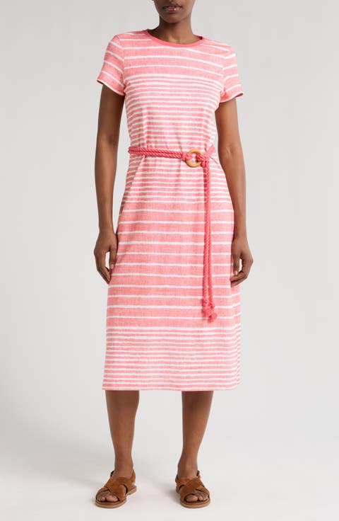 Coastal Chalet Belted Midi Dress