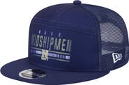 New Era Men's New Era Navy Navy Midshipmen Split Panel 9FIFTY Snapback Trucker Hat