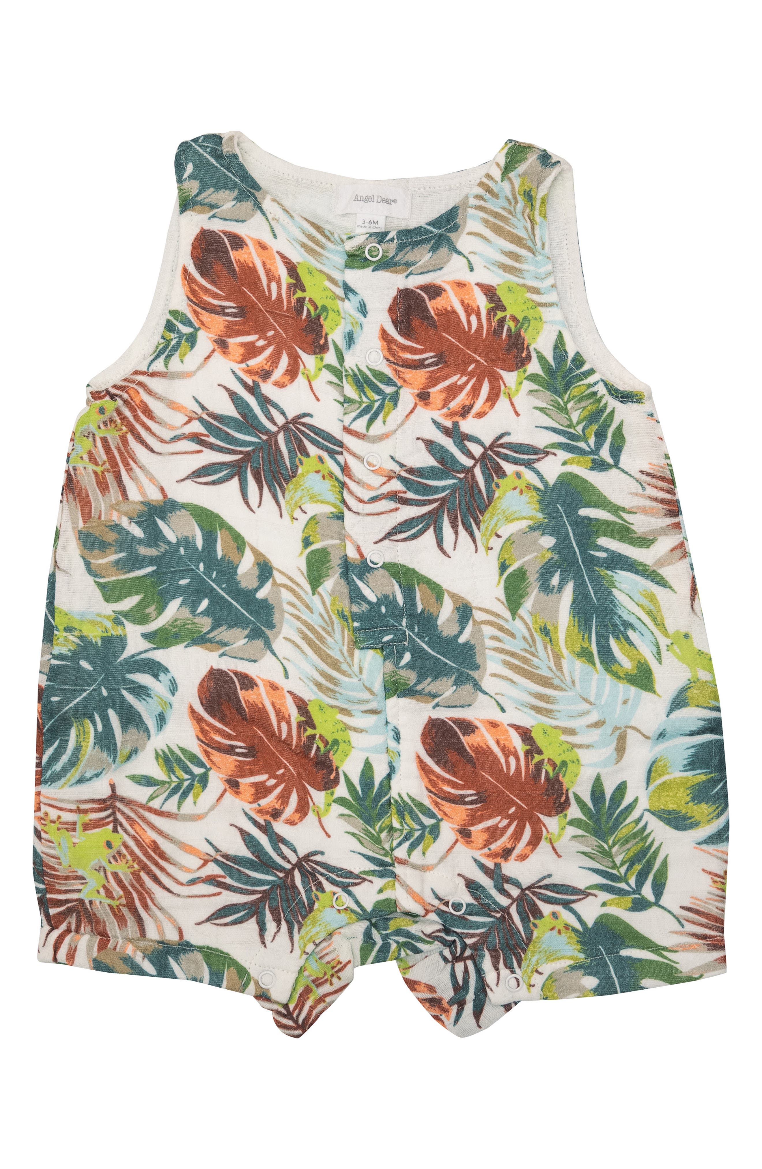 Angel Dear Tree Frog Organic Cotton Bubble Romper | Nordstrom