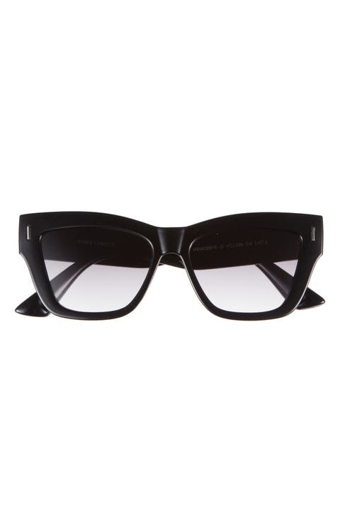 53mm Gradient Wide Cat Eye Sunglasses
