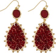 Panacea Crystal Beaded Teardrop Earrings