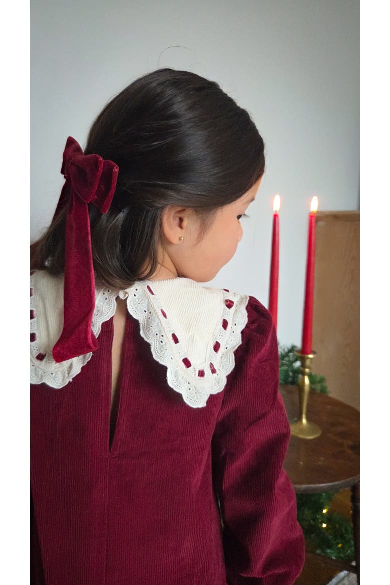The Ophelia Dress, Alternate, color, Mulberry Corduroy