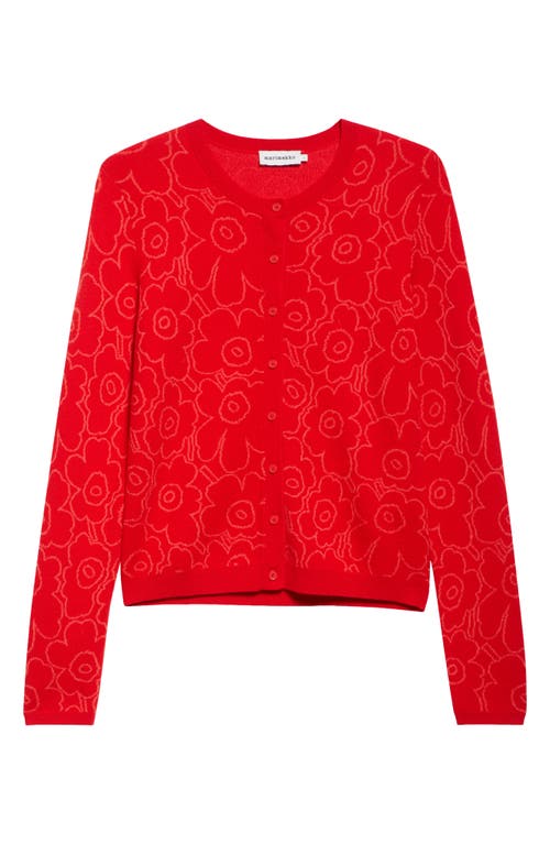 Marimekko Mutka Mini Piirto Unikko Wool Blend Cardigan
