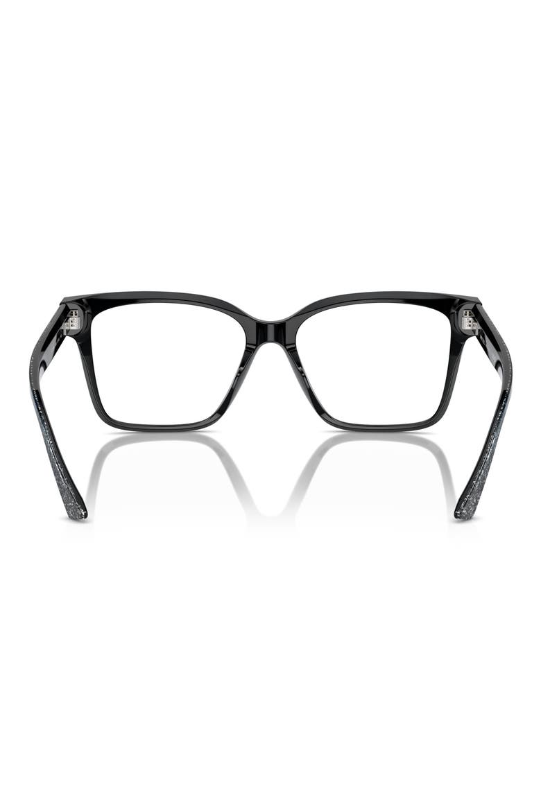 53mm Pillow Optical Glasses, Alternate, color, BLACK / DEMO LENS