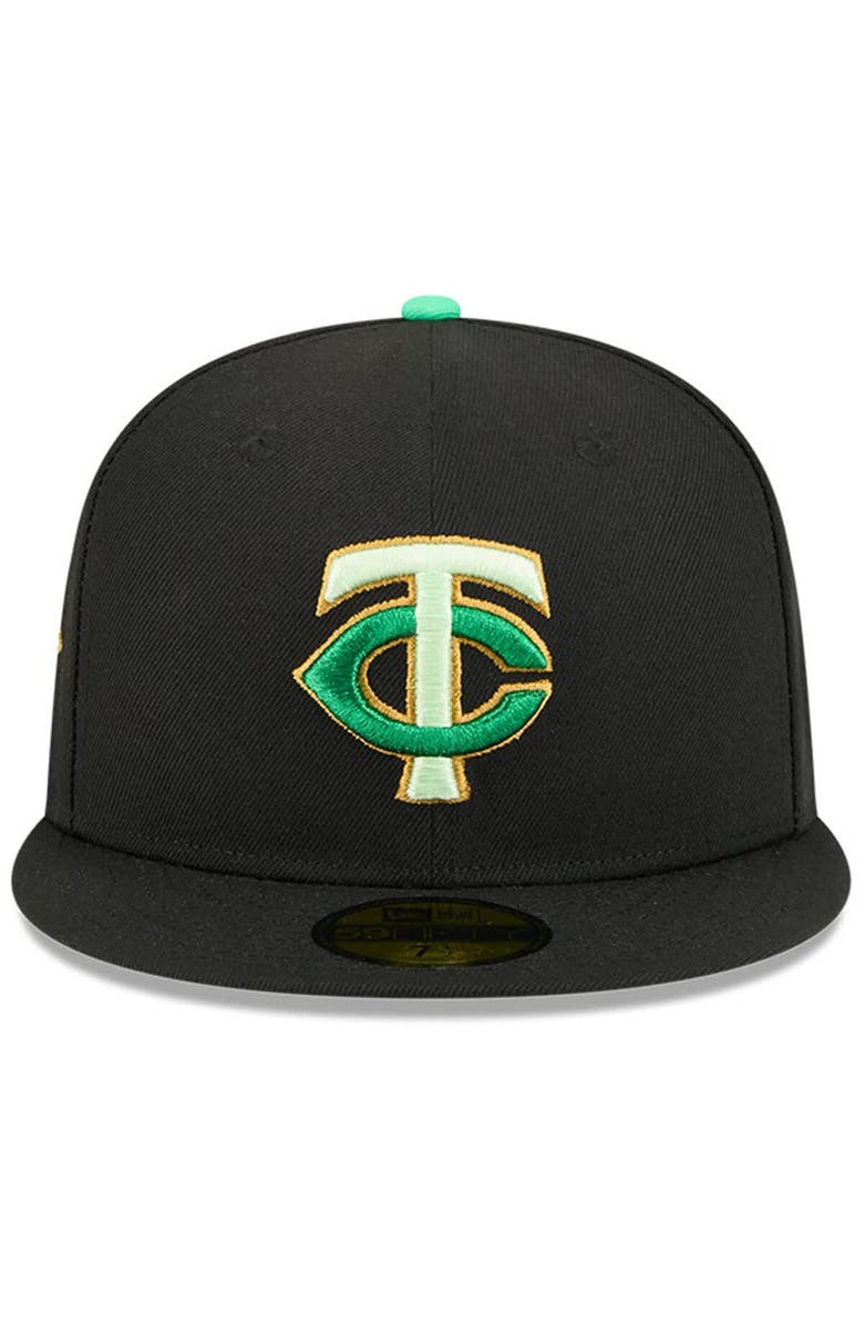 New Era Men's New Era  Black Minnesota Twins 2026 St. Patrick's Day 59FIFTY Fitted Hat, Alternate, color, Black