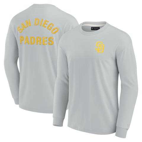 Unisex Fanatics Signature Gray San Diego Padres Elements Super Soft Long Sleeve T-Shirt