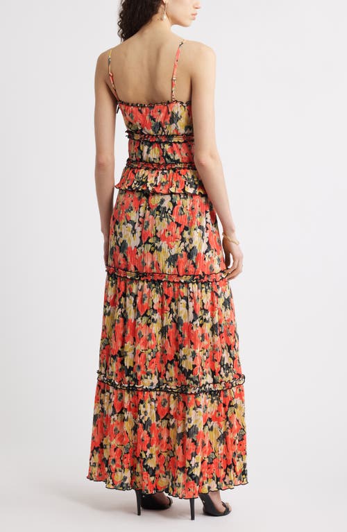 Chelsea28 Ruffle Plissé Maxi Sundress