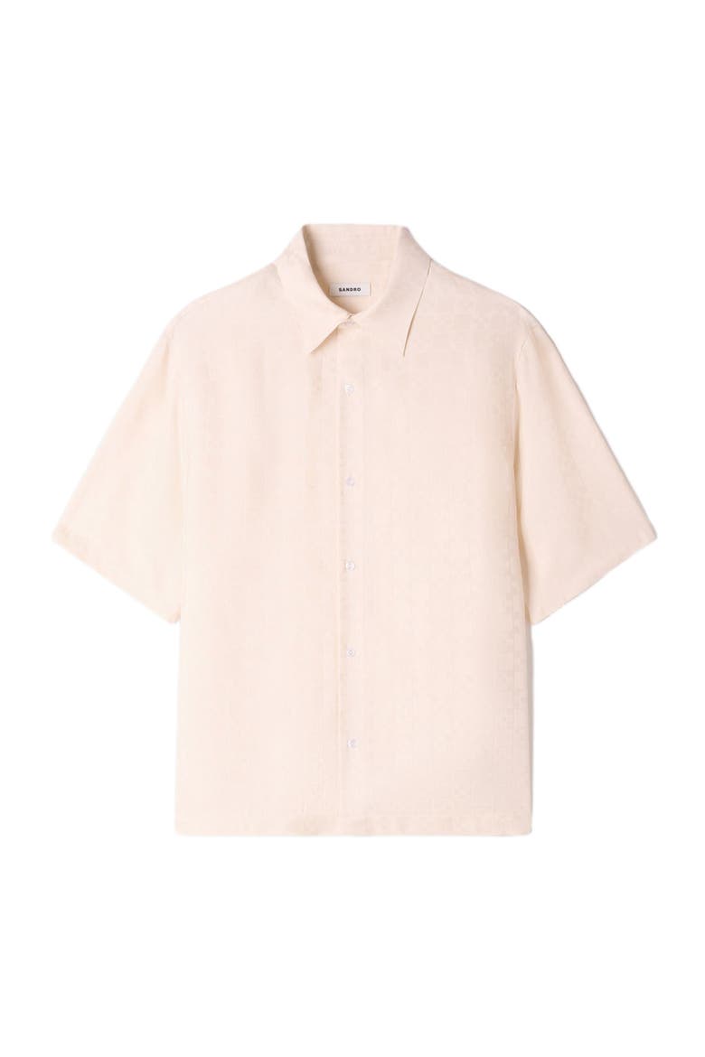 Square Cross loose-fit shirt, Alternate, color, White