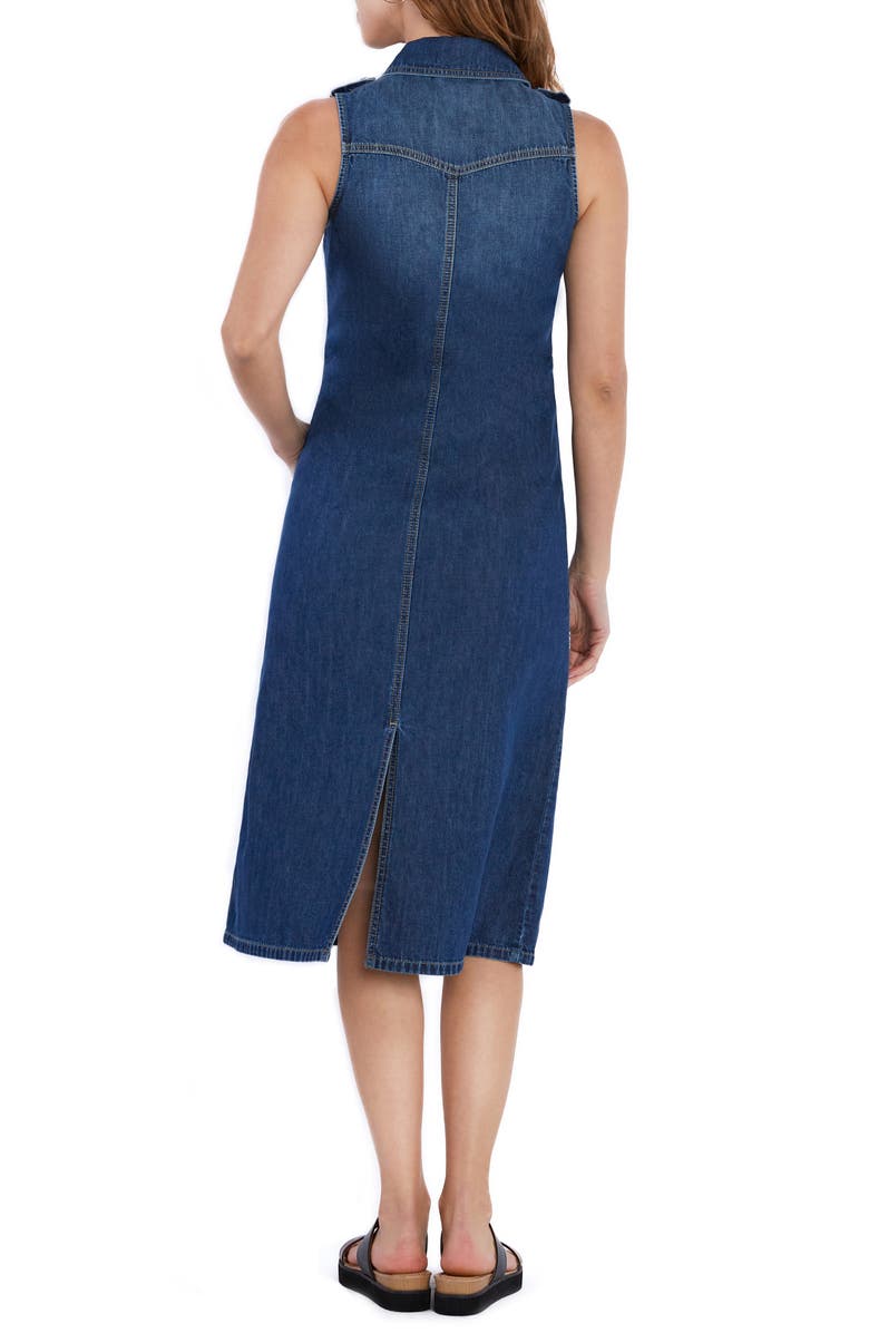 Wash Lab Denim Camp Denim Midi Shirtdress, Alternate, color, 