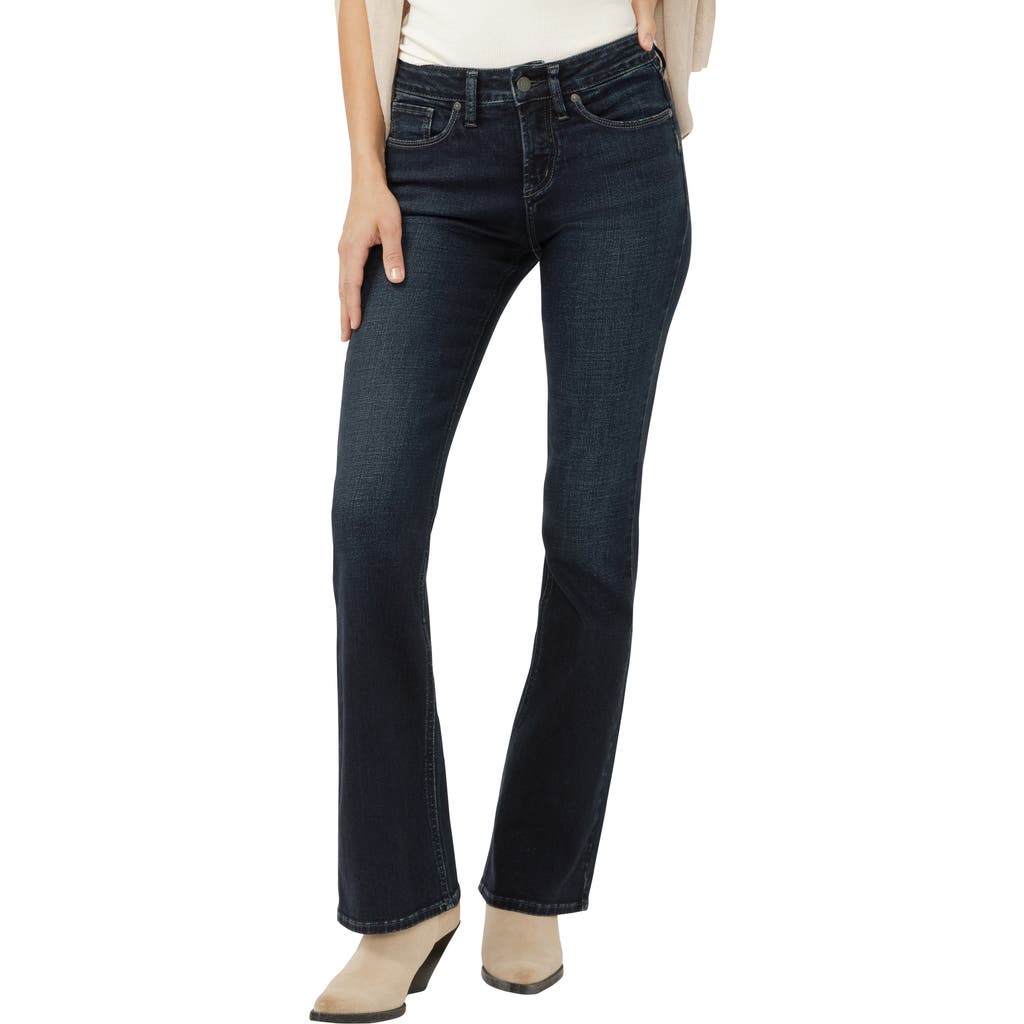Silver Jeans Co. Suki Curvy Mid Rise Bootcut Jeans In Black