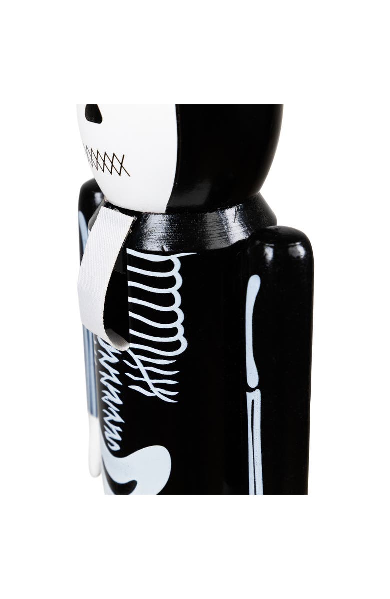 Northlight Skeleton Wooden Halloween Nutcracker - 14" - Black and White, Alternate, color, Black