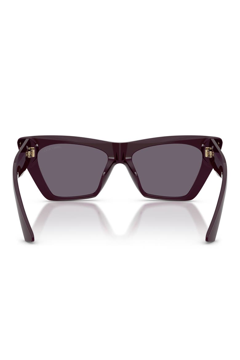 53mm Cat Eye Sunglasses, Alternate, color, PRUNE / VIOLET