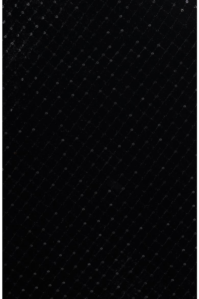 Sequin Embellished Velvet Midi Dress, Alternate, color, BLACK