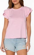VELVET HEART Sunny Flutter Sleeve Top