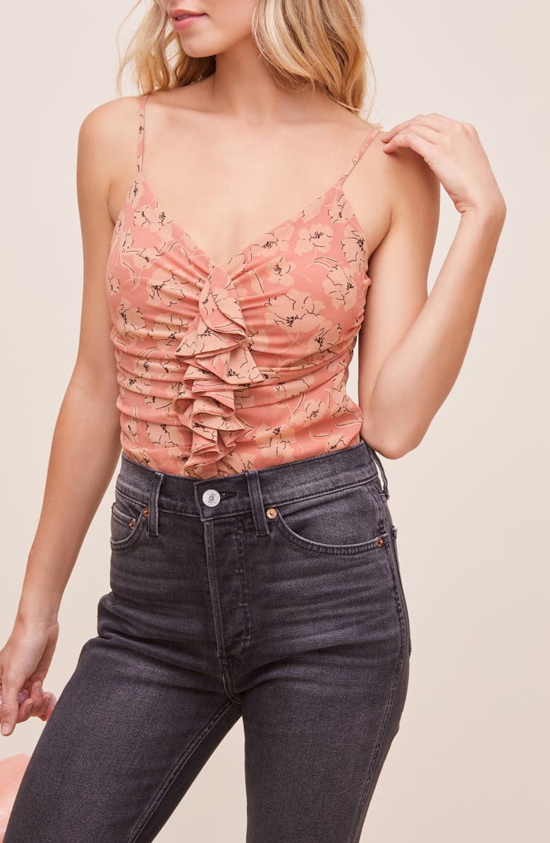 ASTR the Label Ruffle Floral Camisole, Alternate, color, 