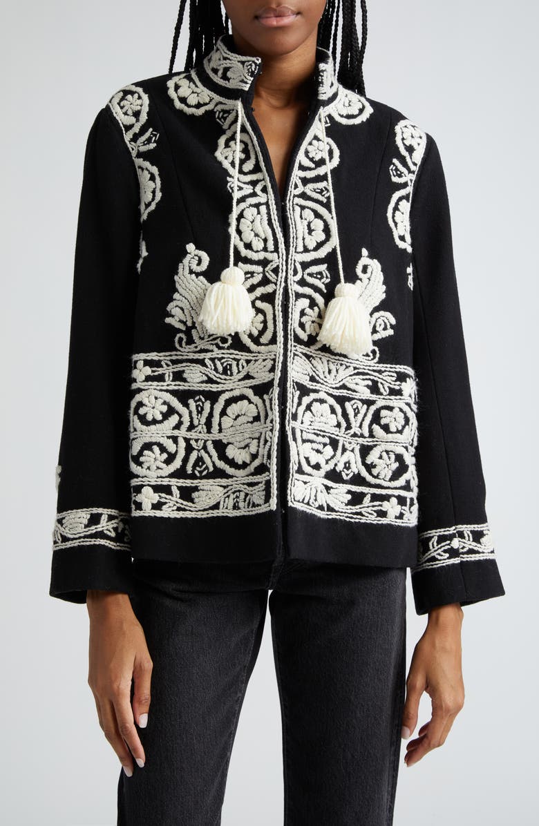 Bode Estate Embroidered Wool Jacket, Main, color, 