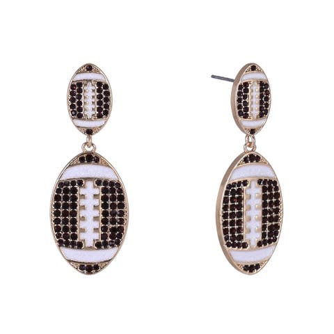Game Day Stone Football Earrings