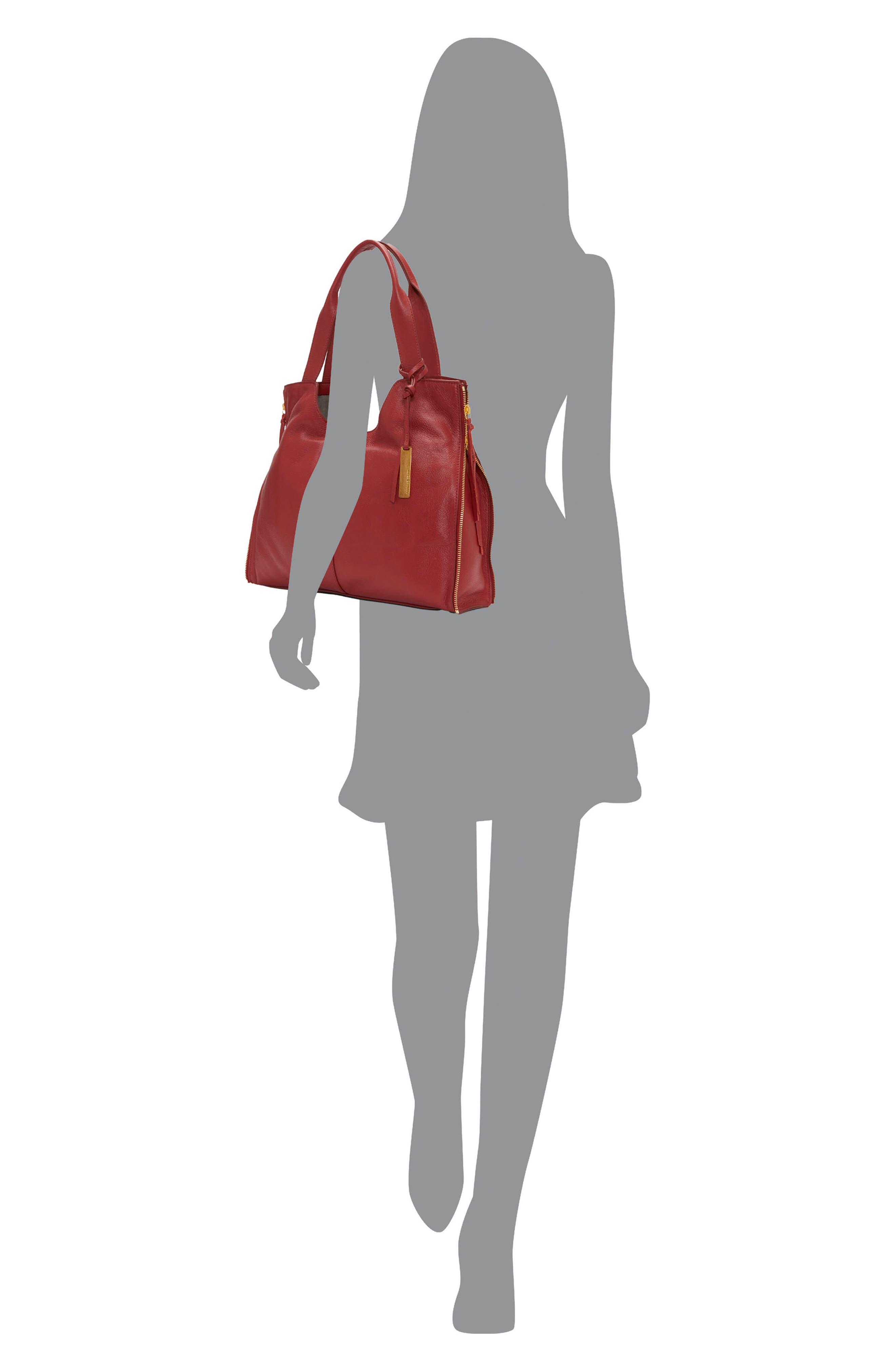 Vince Camuto Corla Leather Tote, Alternate, color, Scarlet Indpeb