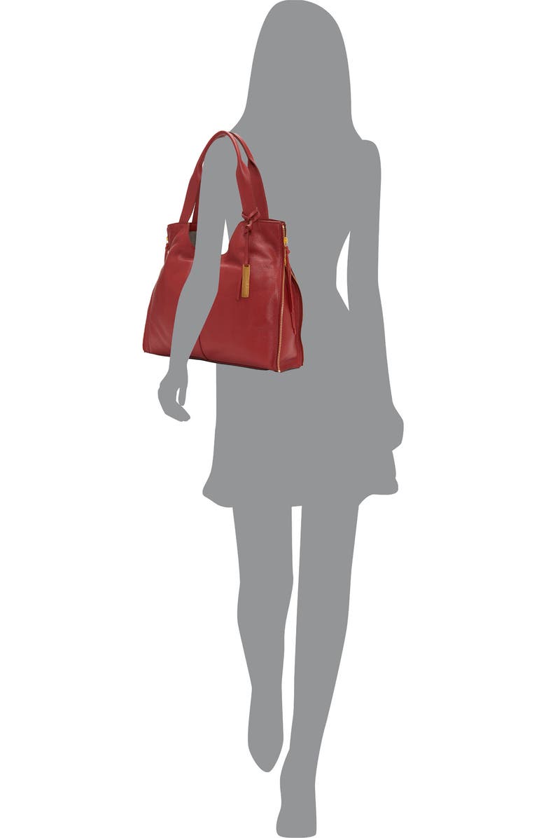 Vince Camuto Corla Leather Tote, Alternate, color, Scarlet Indpeb