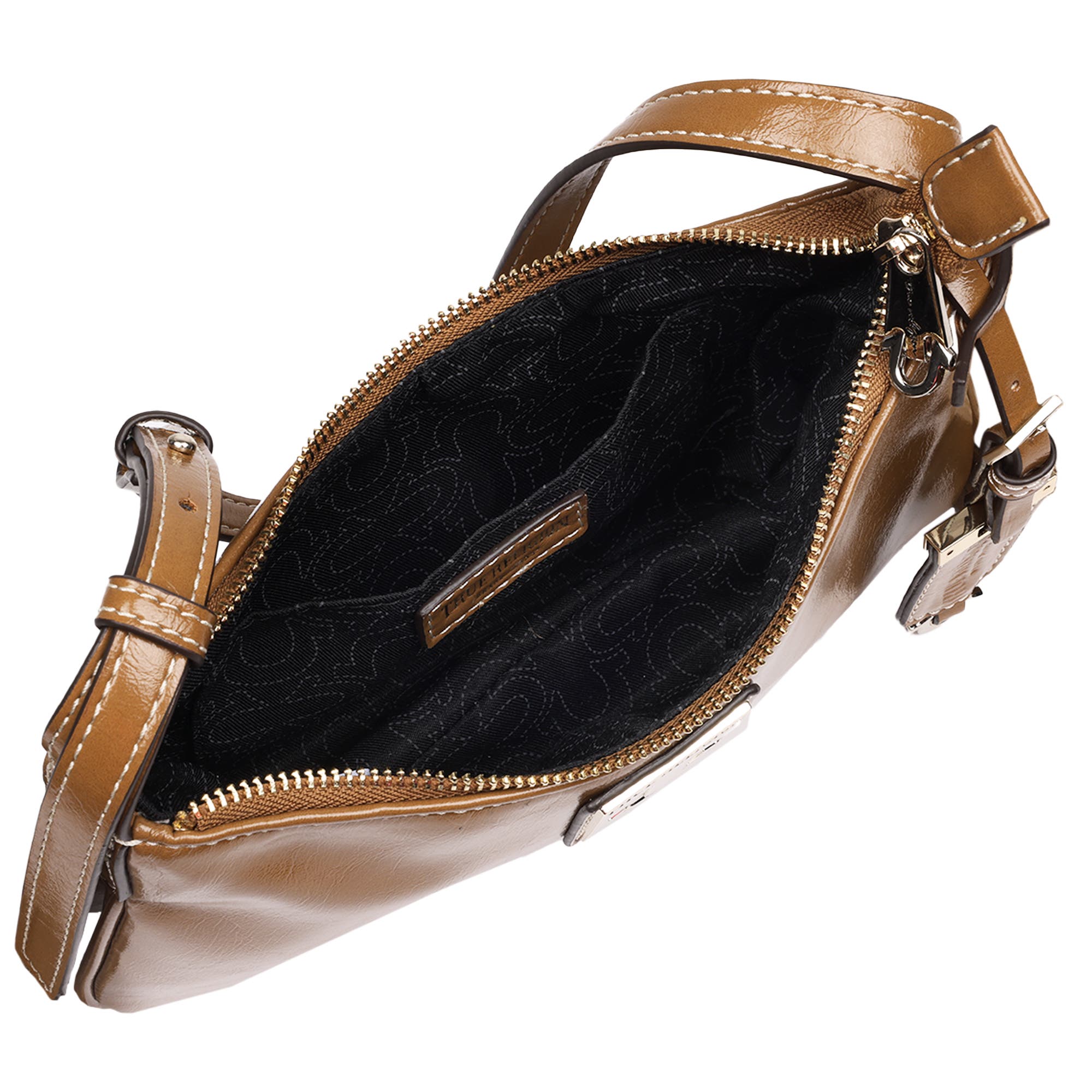 True Religion Crinkle Finish Shoulder Bag, Alternate, color, Camel