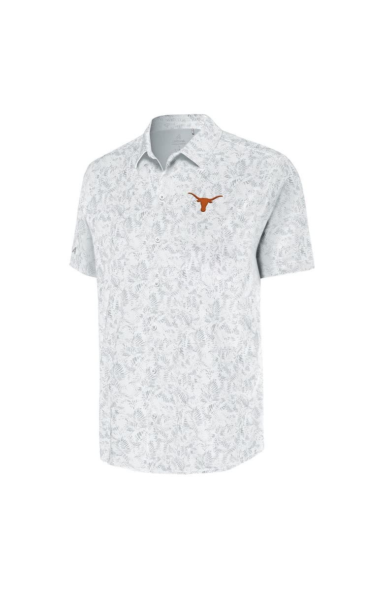 ANTIGUA Men's Antigua White Texas Longhorns Lush Button-Up Shirt, Alternate, color, 