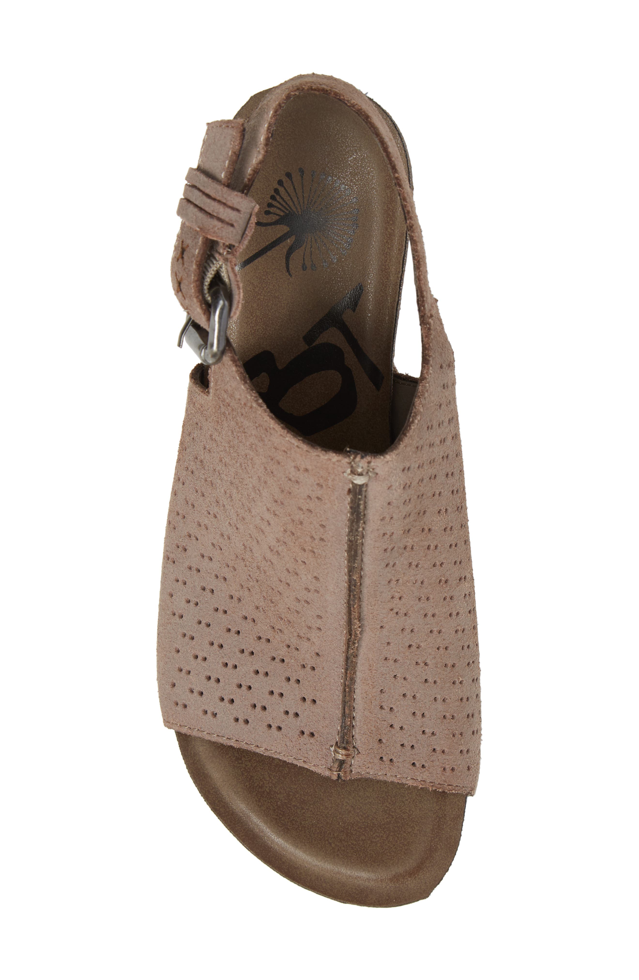 Jaunt Platform Wedge Sandal, Alternate, color, GREY POWDER SUEDE