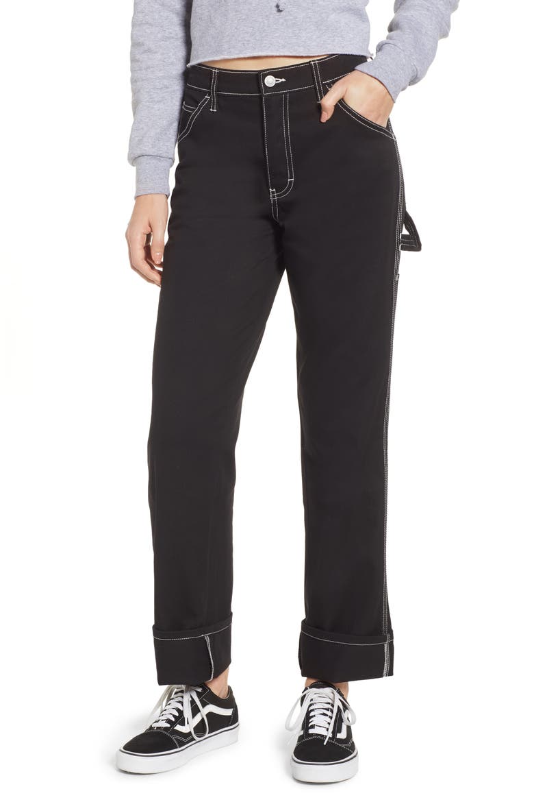 Relaxed Fit Carpenter Pants, Main, color, BLACK