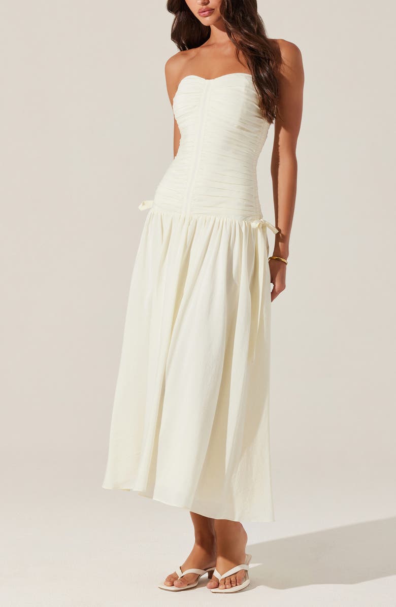 ASTR the Label Zori Strapless Dress, Alternate, color, Cream