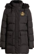 Lauren Ralph Lauren Crest Patch Down & Feather Fill Hooded Coat