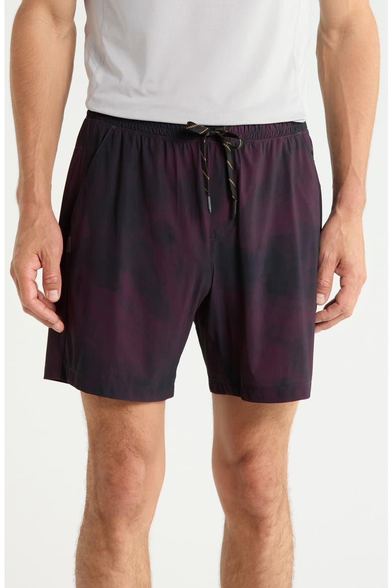 7 Pursuit Performance Shorts, Main, color, MULBERRY TIE DYE