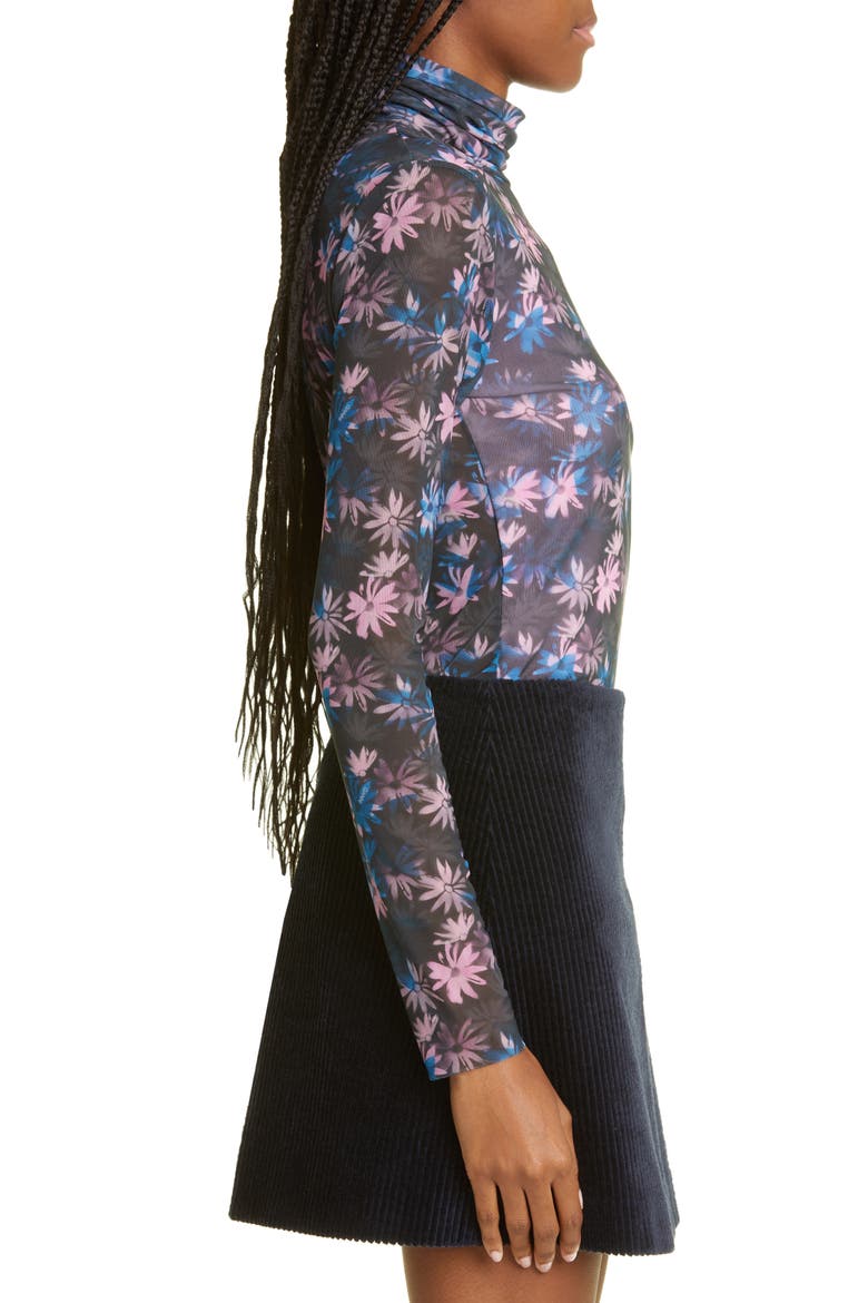 Organic Cotton Corduroy Miniskirt, Alternate, color, SKY CAPTAIN