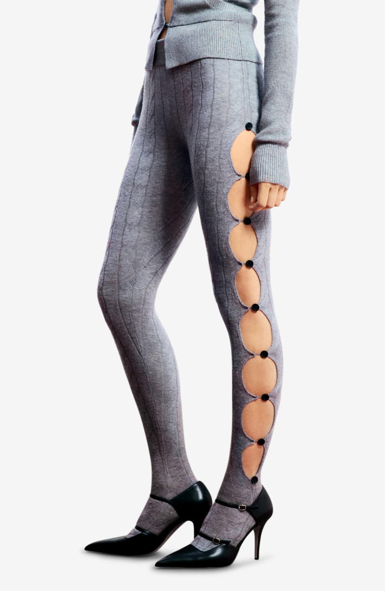 Desigual Side Cutout Leggings, Main, color, Light Gray