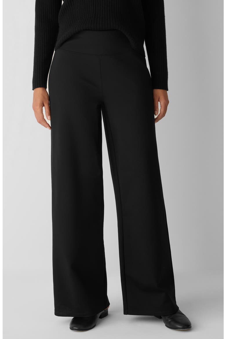 High Waist Wide Leg Pants, Main, color, BLACK