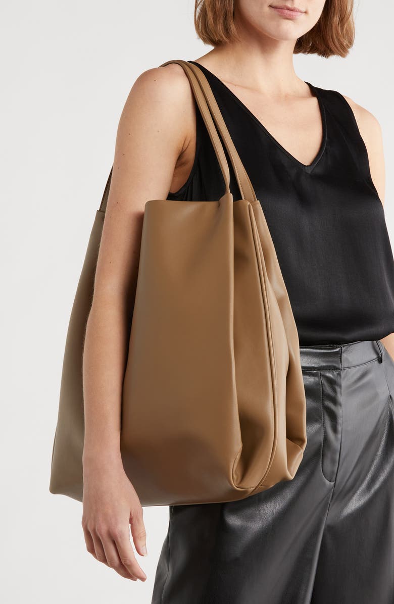 BCBG Large Draped Tote, Alternate, color, Ginger