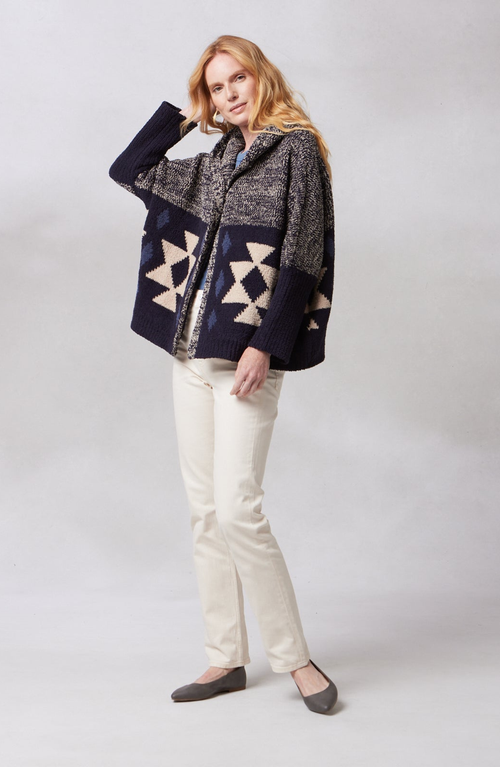 KASHWERE APPAREL CROPPED PATTERNED JACKET