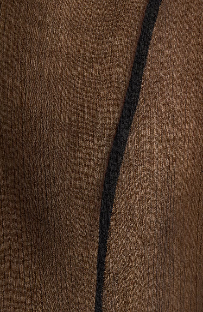 STAUD Kellcy Sheer Ruffle Sleeve Top, Alternate, color, Black