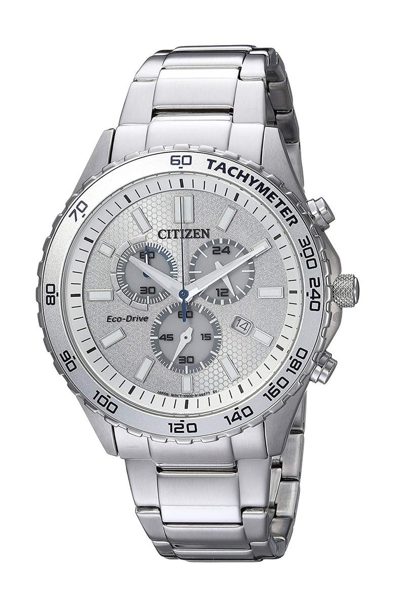 Citizen Men's Eco-Drive Sport Stainless Steel Watch, 43mm, Main, color, 
