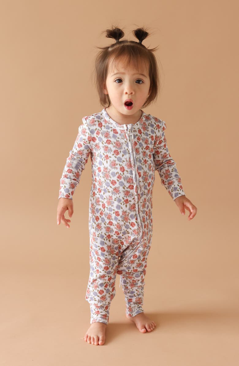 Posh Peanut Joanne Fitted Convertible One-Piece Pajamas, Alternate, color, Beige