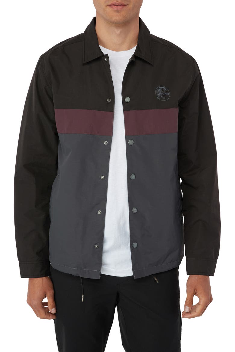 Daybreak Windbreaker Jacket, Main, color, BLACK