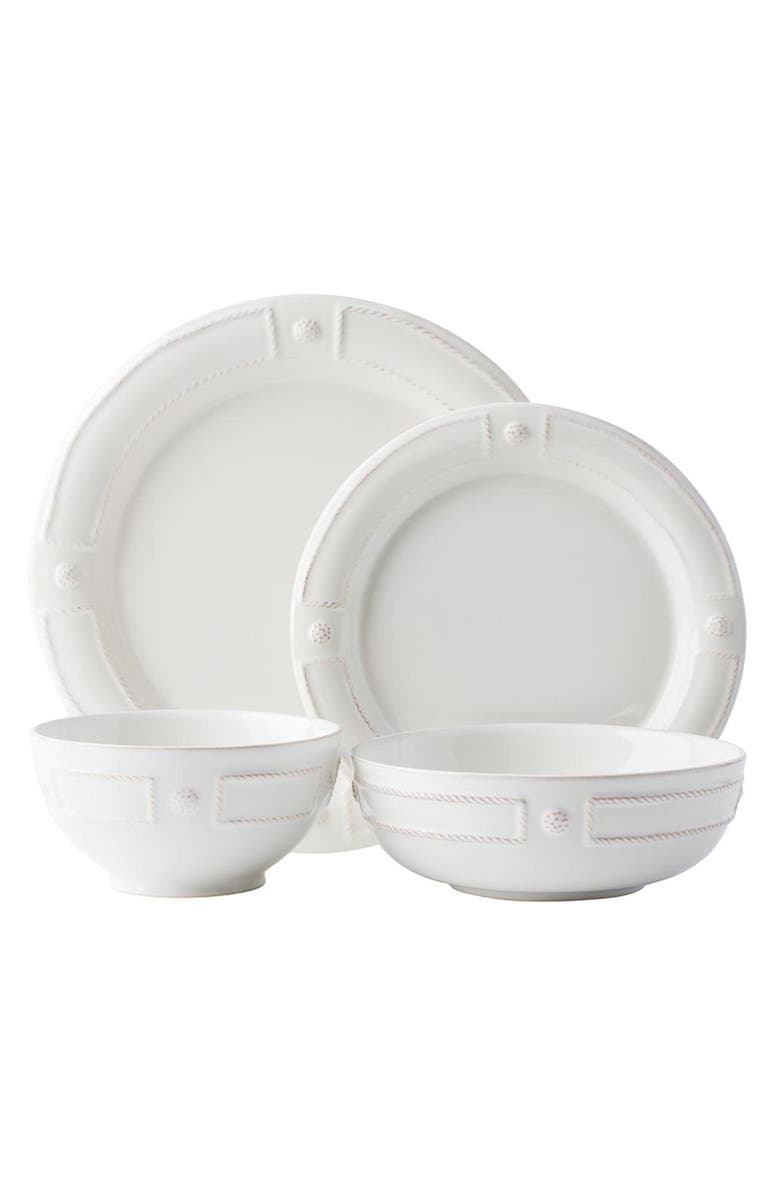 Juliska Berry and Thread 4-Piece Place Setting, Main, color, Whitewash
