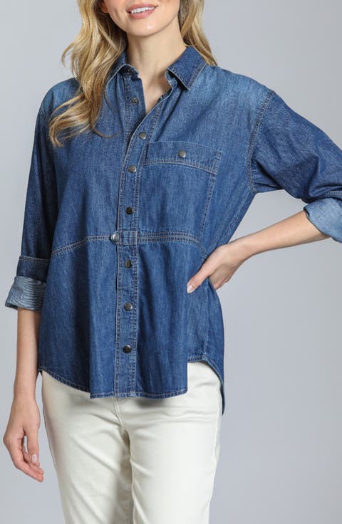 Snap Front Cotton Shirt