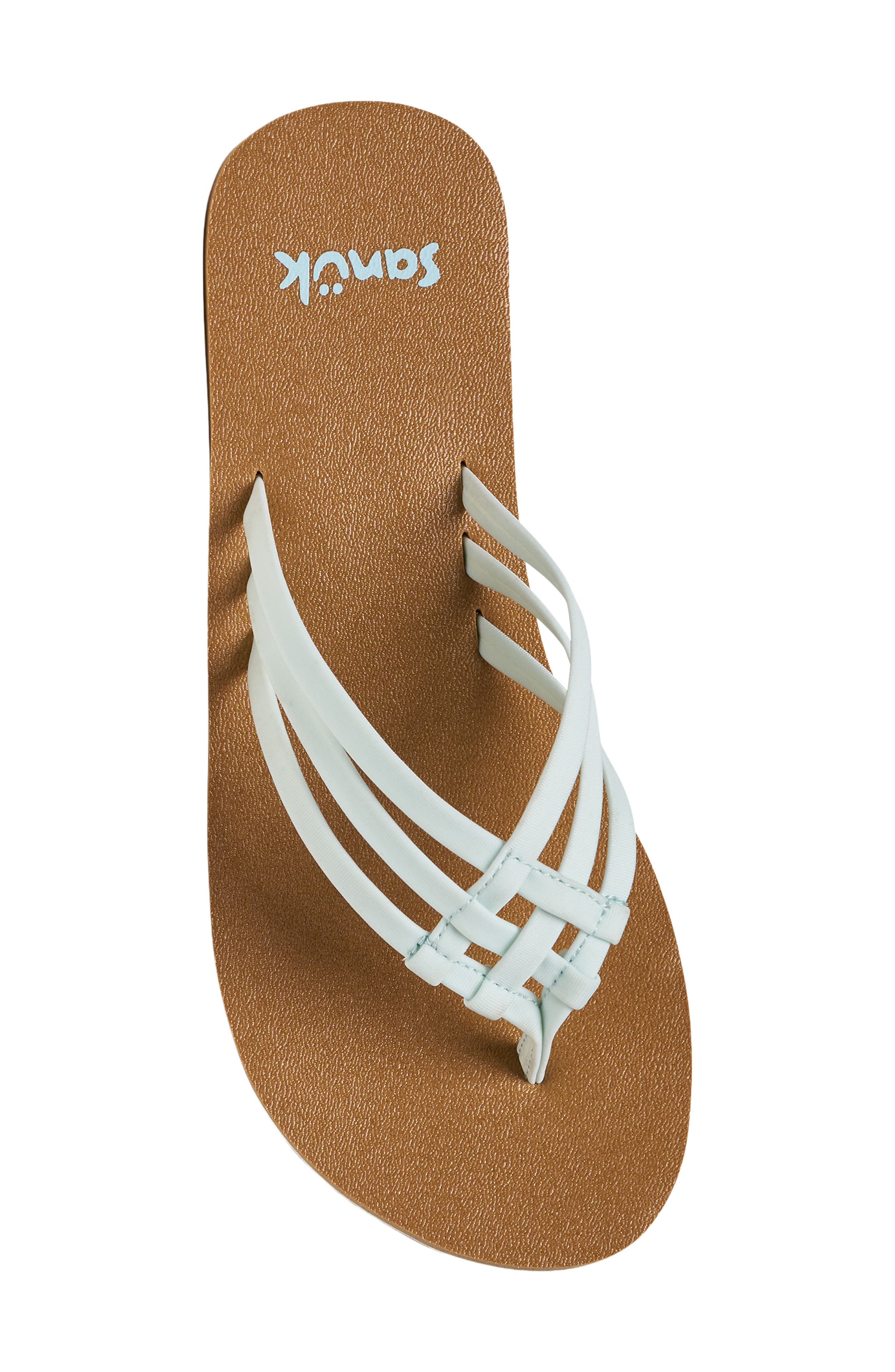 Sanuk Yoga Sandy II Flip Flop, Alternate, color, Spa Blue