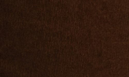 Kut From The Kloth Charlize High Waist Velvet Ankle Cigarette Pants In Brown