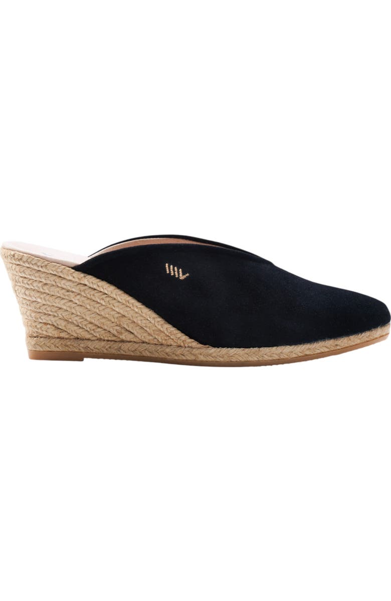 VISCATA Truja Suede Espadrille Mule Wedges, Main, color, Black