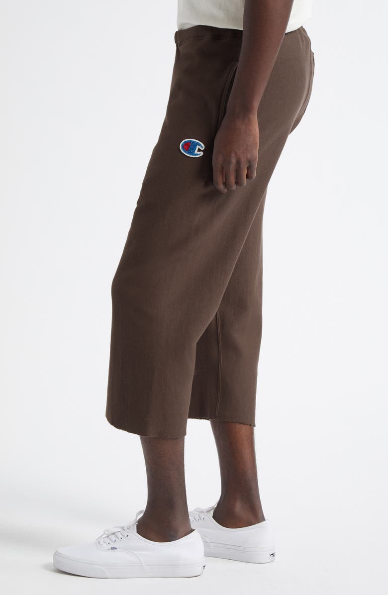 Undercover x Champion Reverse Weave<sup>®</sup> Cotton Fleece Crop Sweatpants, Alternate, color, Brown